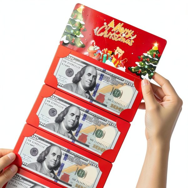 Fxxzsak Christmas Cash Gift Envelopes Cardboard Red Green-4