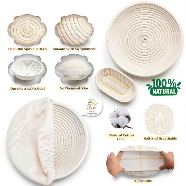 Sourdough Starter Kit VEDALIO Pink Rattan Bread Baking-4