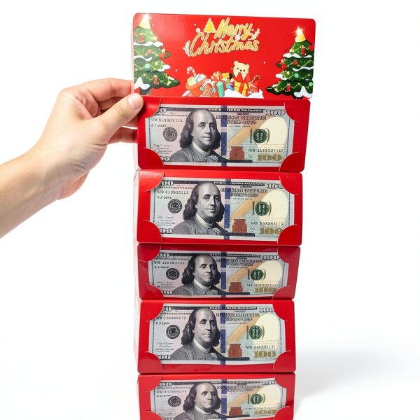 Fxxzsak Christmas Cash Gift Envelopes Cardboard Red Green-5