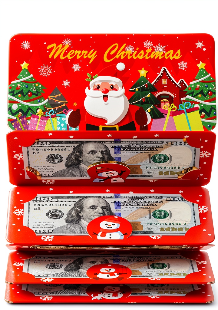 JOYJOM Christmas Envelop Red Paper Rectangular
