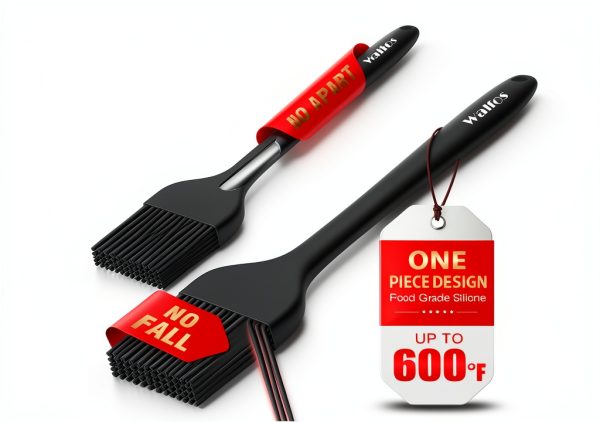Walfos Silicone Basting Brush Set Heat Resistant Dishwasher-0