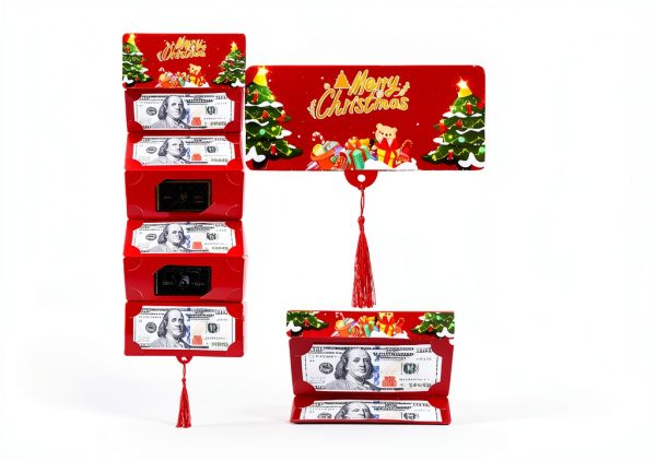 Fxxzsak Christmas Cash Gift Envelopes Cardboard Red Green-3