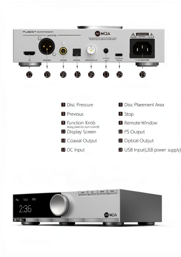 SMSL PL200T CD Player Aluminum CNC Design-6