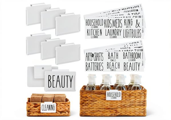 Talented Kitchen Metal Label Holders Storage Bin Labels White X-large-0