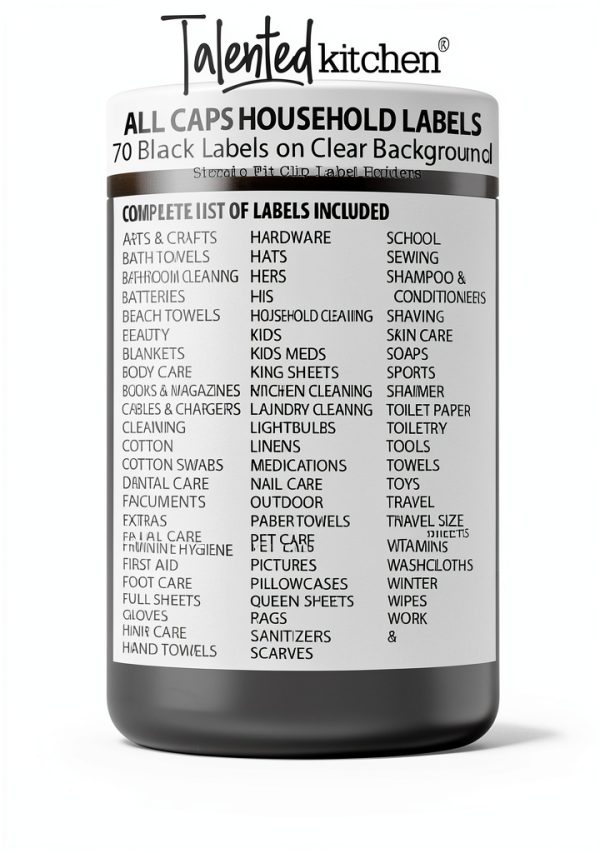 Talented Kitchen Metal Label Holders Storage Bin Labels White X-large-4