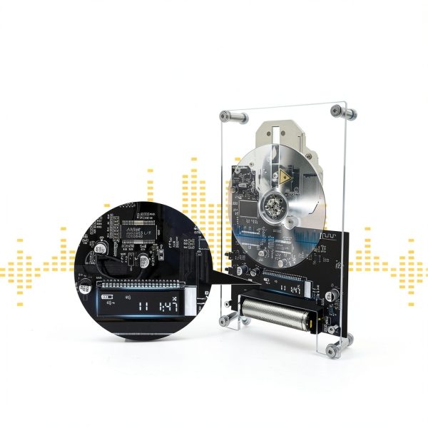 TODAAIR CD Player Photo Frame Wood Retro Wall Mount Wireless-5