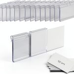 Clear Plastic Label Holders ChanQnTon 50 pcs PVC Clip 6x4.2cm-0