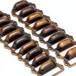 WEICHUAN Bronze Drawer Pulls 16pcs Zinc Alloy Vintage Label-0