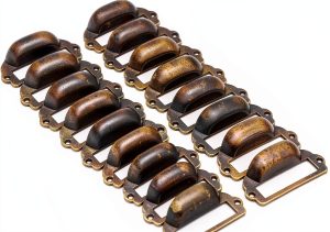 WEICHUAN Bronze Drawer Pulls 16pcs Zinc Alloy Vintage Label-0