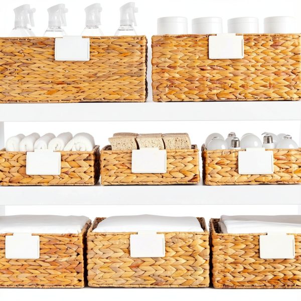 Talented Kitchen Metal Label Holders Storage Bin Labels White X-large-2