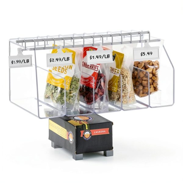 Plastic Wire Shelf Label Holder NuBliss Reusable 100 Clear Clip-1
