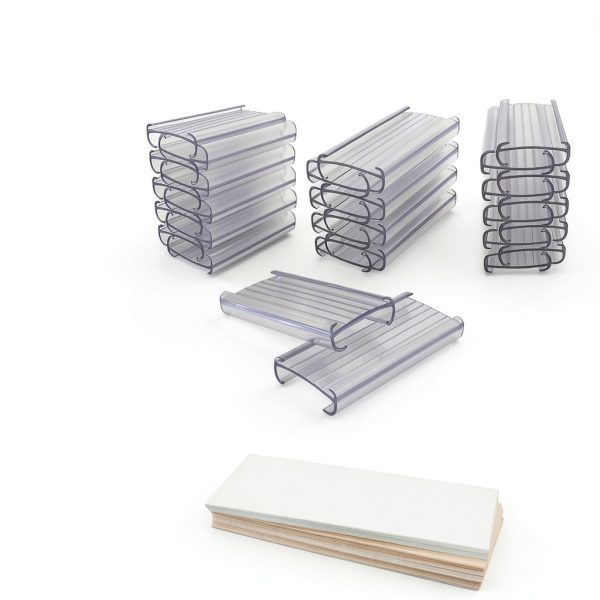 Wire Shelf Label Holders ELEMGULY 30 Pack PVC 3in x 1.4in Clips-6