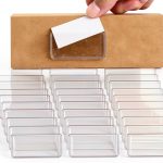 Label Holders Jeyiour 100 Pcs Adhesive Shelf Pockets 2 x 1 Inch-0