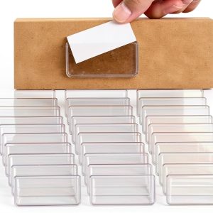 Label Holders Jeyiour 100 Pcs Adhesive Shelf Pockets 2 x 1 Inch-0