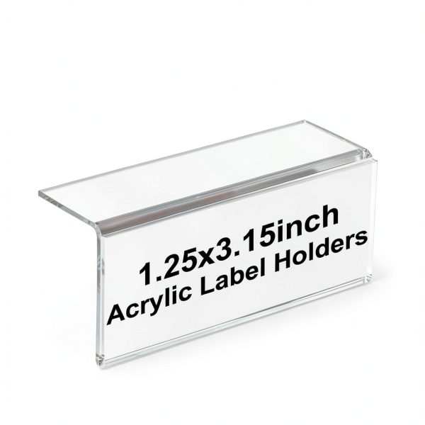 Acrylic Shelf Labels ChanQnTon L-Shape Book Shelf Labels 20 Pack-1