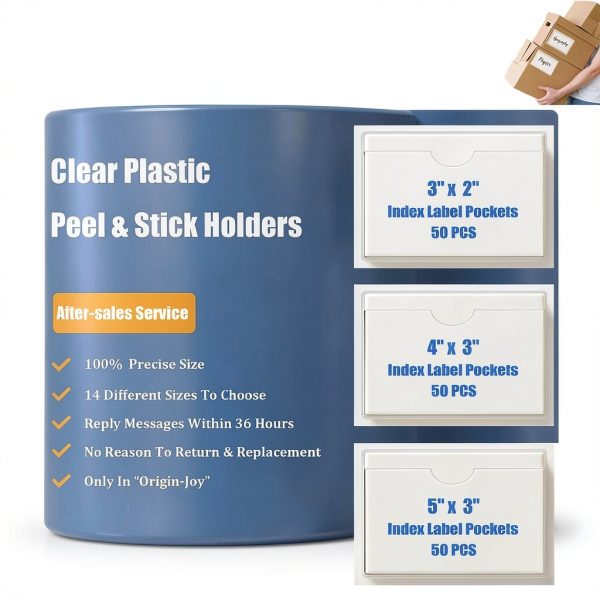 Self-Adhesive Index Label Pockets OriginJoy 3x2 Inch 50 Pack-6