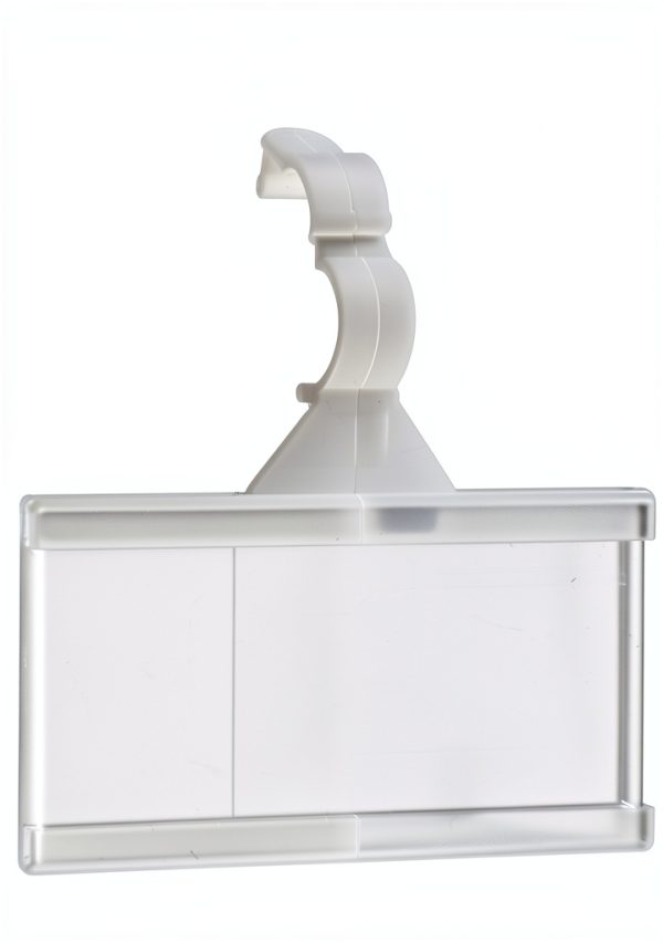 Plastic Wire Shelf Label Holder NuBliss Reusable 100 Clear Clip-3