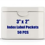 Self-Adhesive Index Label Pockets OriginJoy 3x2 Inch 50 Pack-0