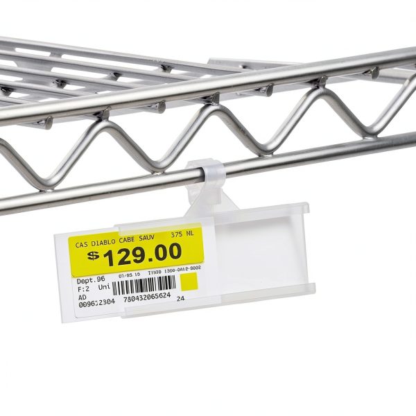 Plastic Wire Shelf Label Holder NuBliss Reusable 100 Clear Clip-5